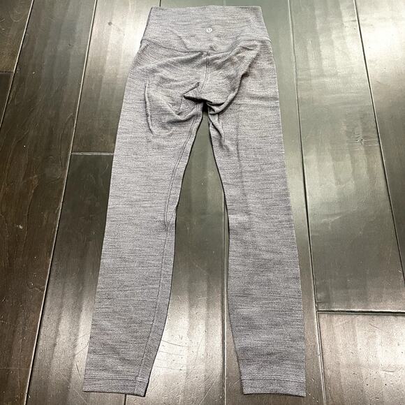 Lululemon Align Pant 25" Mini Heathered Herringbone Grey Women's Size 2 - Picture 4 of 4